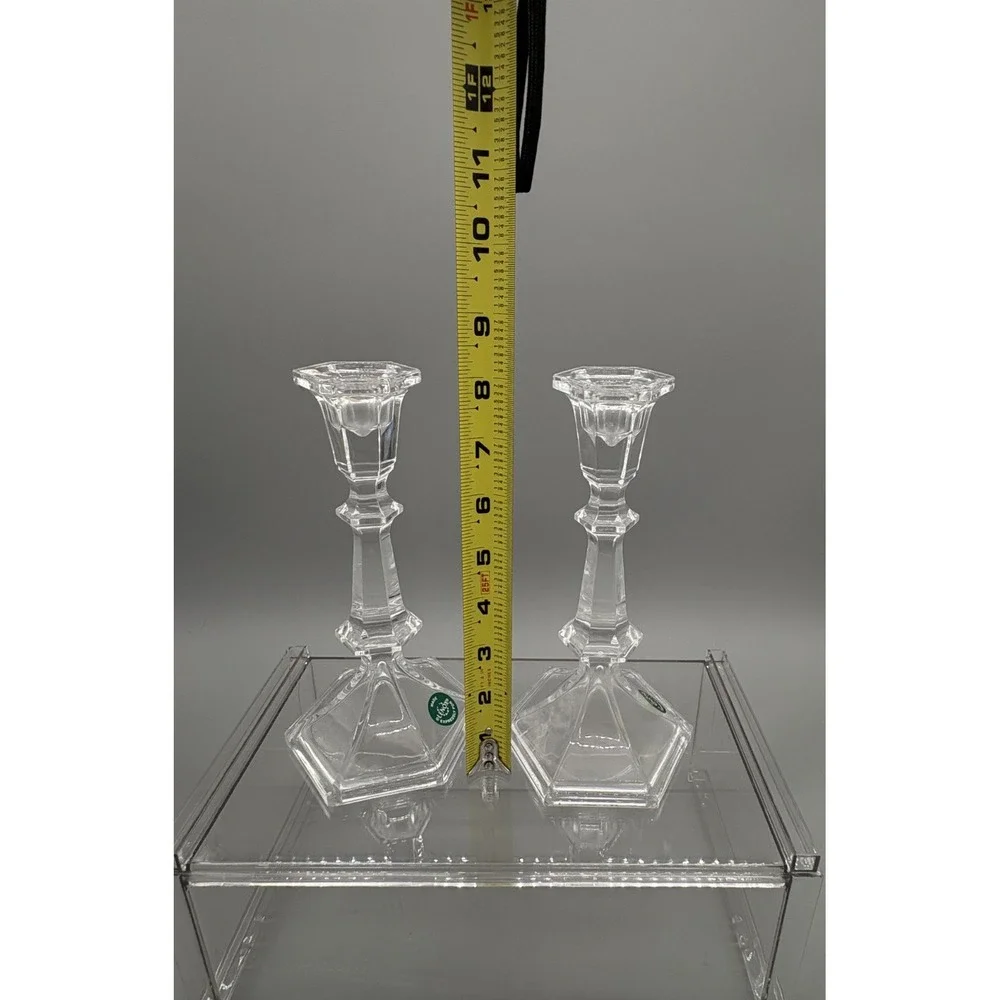 Lenox Crystal Candlesticks Holders  8